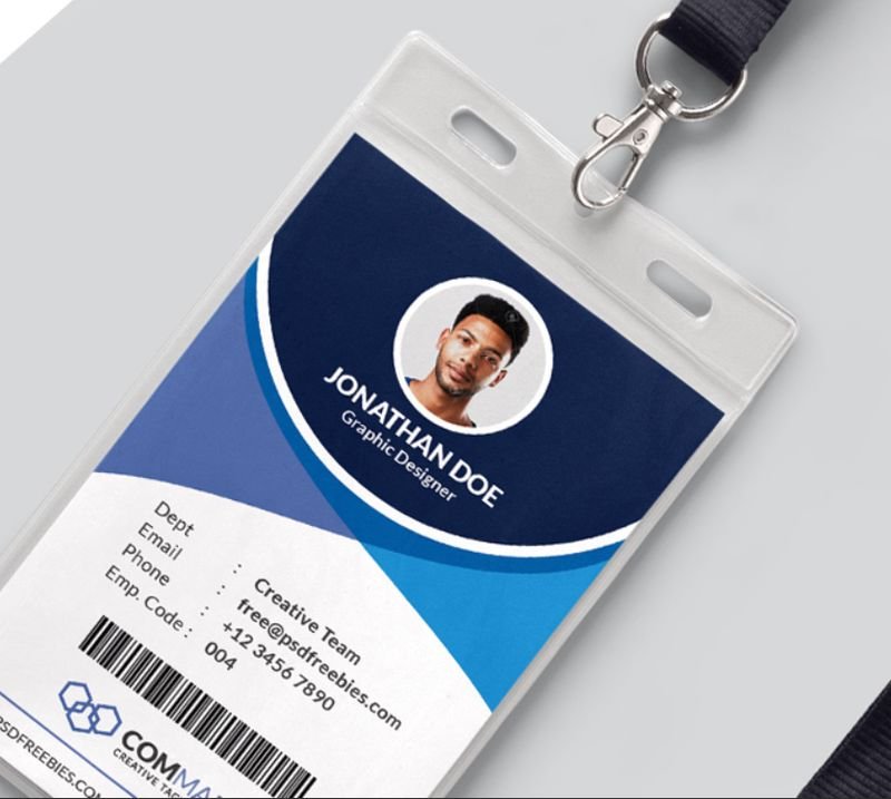 بطاقة عمل الموظف: نموذج احترافي + دليل التصميم والمحتوى تصميم بطاقة عمل للموظفين