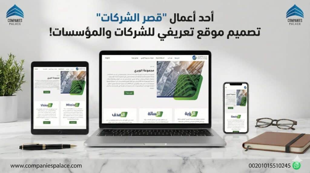 تصميم موقع إلكتروني لشركة مقاولات