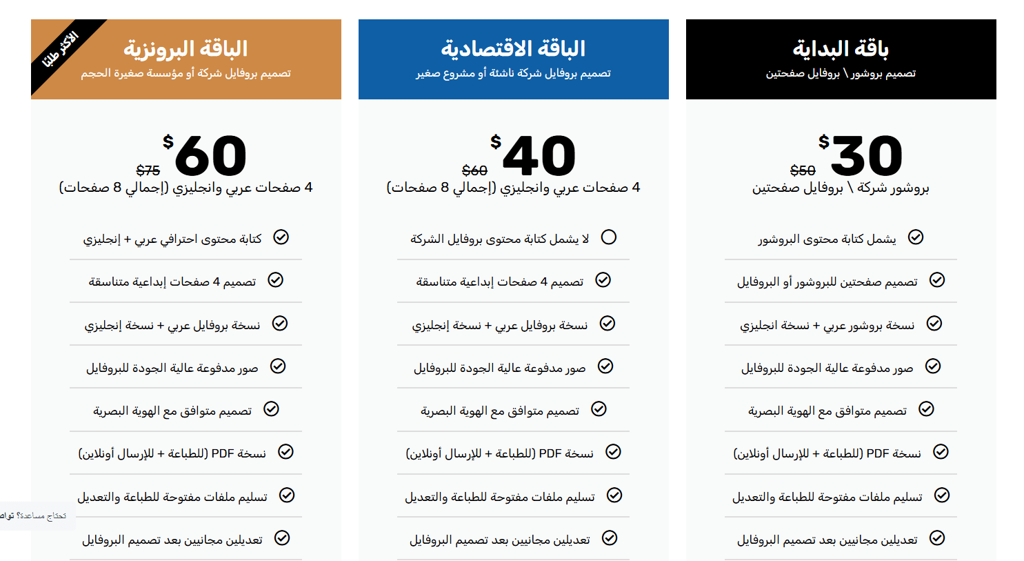 قصر الشركات | تصميم بروفايل شركة - هوية تجارية كاملة سعر تصميم بروفايل شركة - قصر الشركات