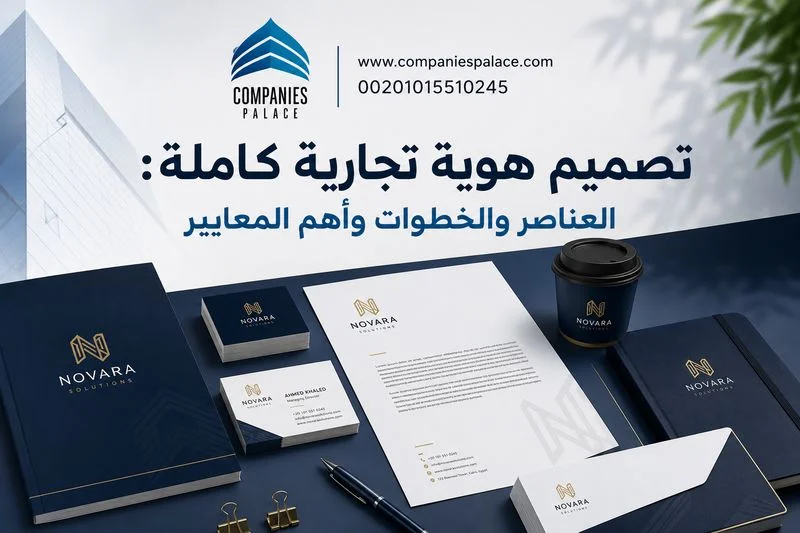 تصميم بروفايل شركة وهوية بصرية احترافية | قصر الشركات تصميم هوية تجارية كاملة