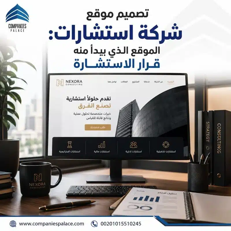 تصميم موقع شركة استشارات: الموقع الذي يبدأ منه قرار الاستشارة تصميم موقع شركة استشارات